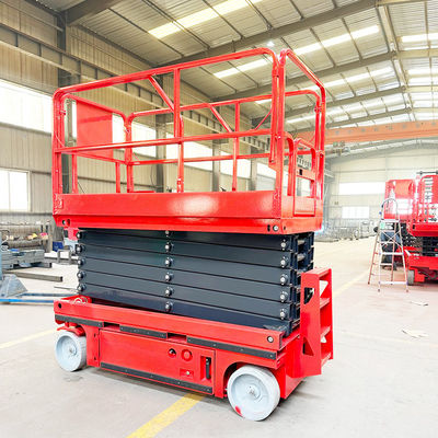 Capacità di carico nominale 320 kg Piattaforma di sollevamento idraulica a forbice autopropulsata personalizzata con ruota di gomma