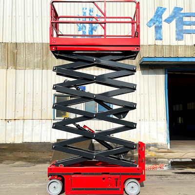 Piattaforma di lavoro aerea autopropulsata di 8 m con batteria e potenza di sollevamento di 48 V/4,5 kW