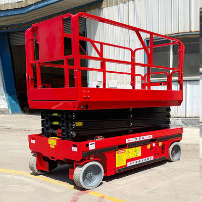 Piattaforma di lavoro aerea autopropulsata di 8 m con batteria e potenza di sollevamento di 48 V/4,5 kW