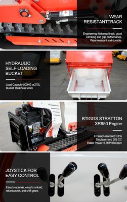 800 kg Capacità MINI Dumper 1480 x 832 x 1344 mm Dimensione per cantiere