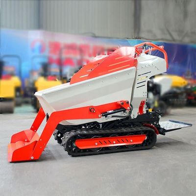 270L Capacità del secchio idraulico calcestruzzo auto-carico tracciato gomma tracciato Crawler Mini Dumper