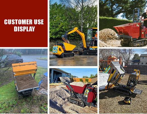 Self Loading Crawler Loader Dumper Mini 800kg Dumper con motore cicloide a distribuzione a disco