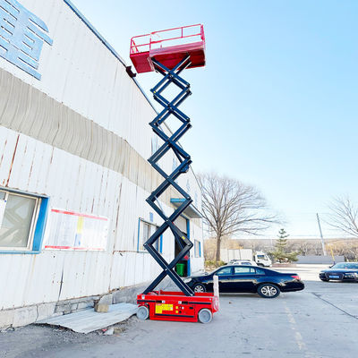 0-34M/MIN Velocità di sollevamento 4m Mini ascensore a forbice idraulico a propulsione automatica con piattaforma da 900 mm