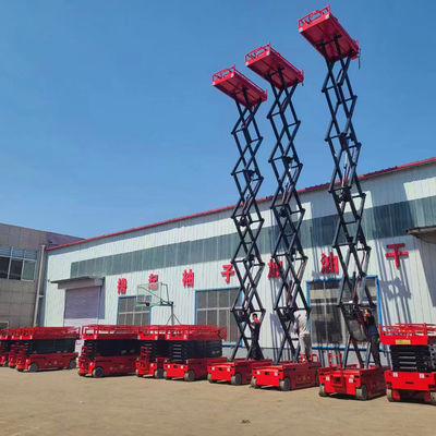 0-34M/MIN Velocità di sollevamento 4m Mini ascensore a forbice idraulico a propulsione automatica con piattaforma da 900 mm