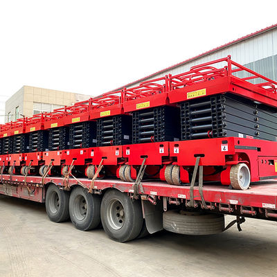4m 10m 12m Mobile Hydraulic Table Lift Motore diesel azionato da una sola persona Scissor Lift per terreni accidentati