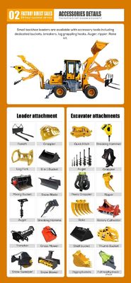 Mini retroescalatore WZ10-15 4WD con bassa capacità di vendita al dettaglio e 3 cbm di capacità del secchio