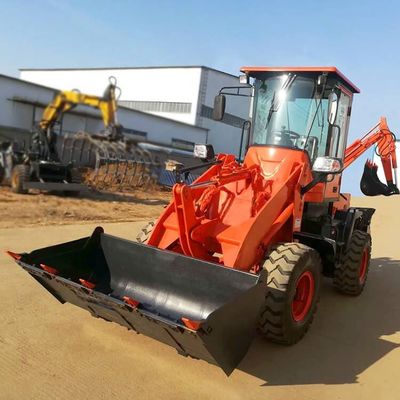 4x4 trazione a ruote 400kg-2.5ton Mini caricatore Backhoe caricatore per la vendita con pala da neve