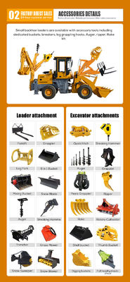 Cibo e bevande Mini Excavator Backhoe Loader con 3 cbm Capacità del secchio a prezzi accessibili