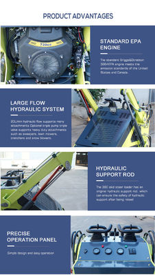 17.1kw Mini Skid Steer Loader La soluzione ideale per un funzionamento veloce e regolare