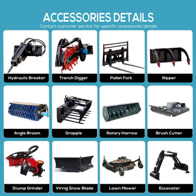 Walk Behind Crawler Mini Skid Steer Loader Alimentato dal Motore YUNNEI per il Beneficio