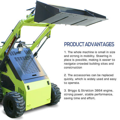 Walk Behind Crawler Mini Skid Steer Loader Alimentato dal Motore YUNNEI per il Beneficio