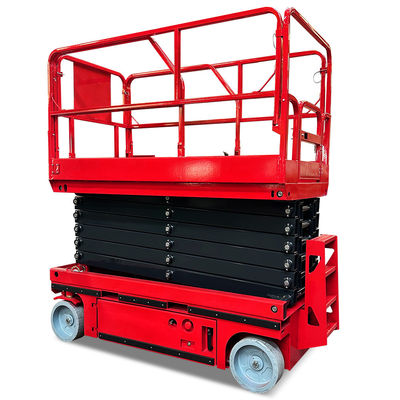 Piattaforma di sollevamento idraulica a forbice a propulsione automatica a batteria 220v