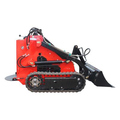 Walk Behind Crawler Mini Skid Steer Loader con binari di gomma e capacità di secchio da 380 kg