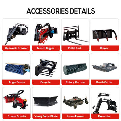 BOXINHUASHENG Valvola idraulica ruota elettrica tipo Mini Skid Steer Loader per spata albero
