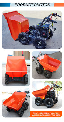 125L Capacità del secchio 4WD Mini dumper a gas per lavori di costruzione e all'aperto