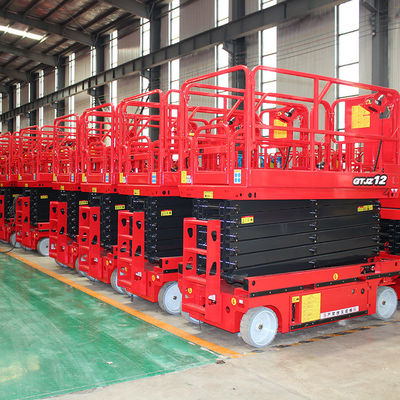 12m 320kg Self-propelled Scissor Lift per la costruzione di serre piattaforma di lavoro aereo