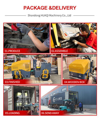 CHANGCHAI Motore Vibrazione idraulica 1500kg Mini Road Roller Compactor per strade lisce
