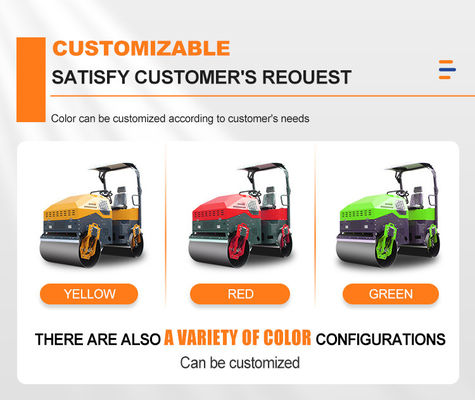 CHANGCHAI Motore Vibrazione idraulica 1500kg Mini Road Roller Compactor per strade lisce