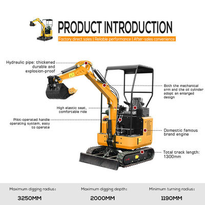 Velocità nominale standard Mini Digger Compact Crawler Excavator con spedizione gratuita