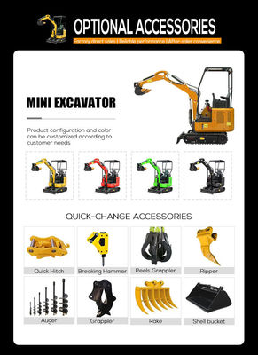 Velocità nominale standard Mini Digger Compact Crawler Excavator con spedizione gratuita