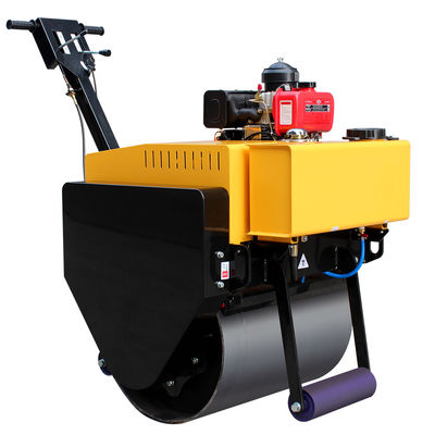 Mini passeggiata a tamburo singolo con forza emozionante HQ-YL600 da 20KN dietro il compattatore vibrante a rulli compressori