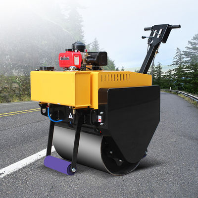 Mini passeggiata a tamburo singolo con forza emozionante HQ-YL600 da 20KN dietro il compattatore vibrante a rulli compressori