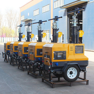 220v Input Voltage Mobile Diesel Trailer Power Led Light Tower con design portatile