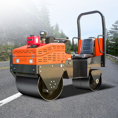 Mini-rulli vibratori da 1 tonnellata ad alta potenza da 8 CV per la costruzione di strade di piccole dimensioni