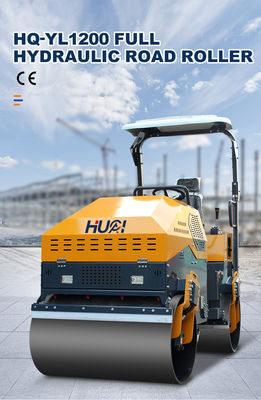 Con trasmissione idraulica completa HQ-YL1200 3 tonnellate di rullo vibratore di compattazione del rullo stradale