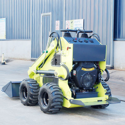 375KG HQ cilindro idraulico diesel caricatore a rotaia Skid Steer Front End Loader con rotaia