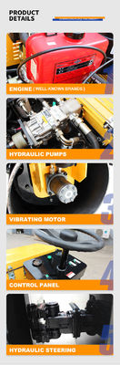 Equipaggiamenti per la costruzione stradale YL800 Full Hydraulic 1,2 tonnellate di tamburo di diametro 530mm Roller