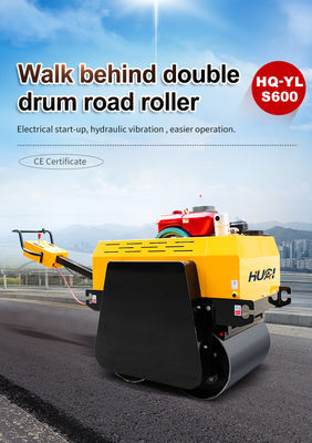 0.5 Tonnes Walk Behind Double Drum Vibratory Roller Road Roller con punto di vendita unico