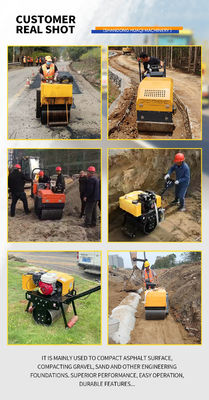 70Hz Frequenza di eccitazione 1.5t Doppia ruota Completamente idraulica Motore standard europeo Road Roller