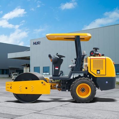 Vibrazione elevata Doppio tamburo Road Roller Duemila dollari 70Hz Frequenza di vibrazione
