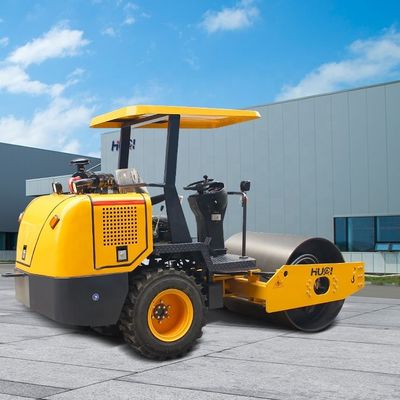 Vibrazione elevata Doppio tamburo Road Roller Duemila dollari 70Hz Frequenza di vibrazione