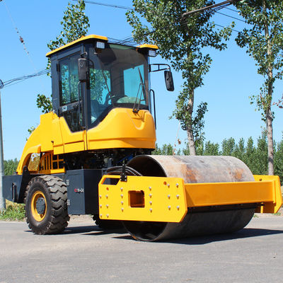 5000kg 6000kg Vibratory Road Roller con doppio tamburo e forza di eccitazione di 100KN