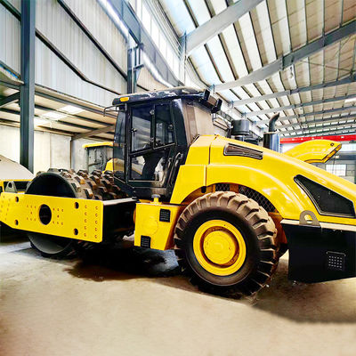 Sistema completamente idraulico Doppio tamburo singolo Vibrazione Road Roller Ride per la compattazione della strada