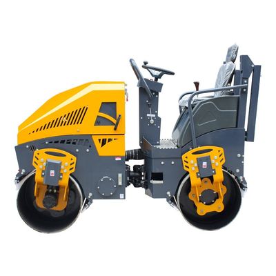 2 tonnellate di rullo stradale vibrante con potenza del motore di 11,5 kW Compattatore a doppio tamburo idraulico