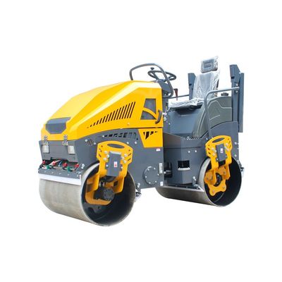 2 tonnellate di rullo stradale vibrante con potenza del motore di 11,5 kW Compattatore a doppio tamburo idraulico