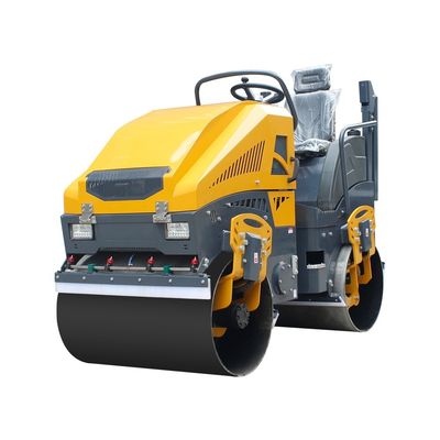 2 tonnellate di rullo stradale vibrante con potenza del motore di 11,5 kW Compattatore a doppio tamburo idraulico