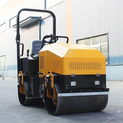 560 mm di diametro del tamburo 2 tonnellate Compatto idraulico doppio tamburo liscio Vibratory Road Roller