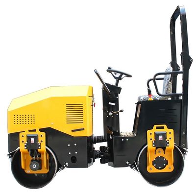 560 mm di diametro del tamburo 2 tonnellate Compatto idraulico doppio tamburo liscio Vibratory Road Roller