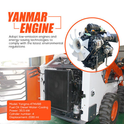 Super Power Electric Mini Skid Steer Loader Compatto Skid Steer Loader Front Mini Loader