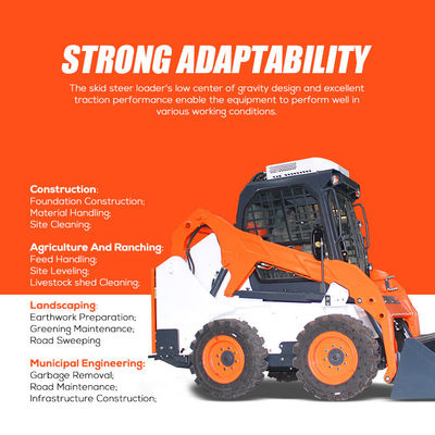 Super Power Electric Mini Skid Steer Loader Compatto Skid Steer Loader Front Mini Loader