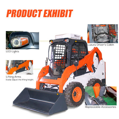 Super Power Electric Mini Skid Steer Loader Compatto Skid Steer Loader Front Mini Loader